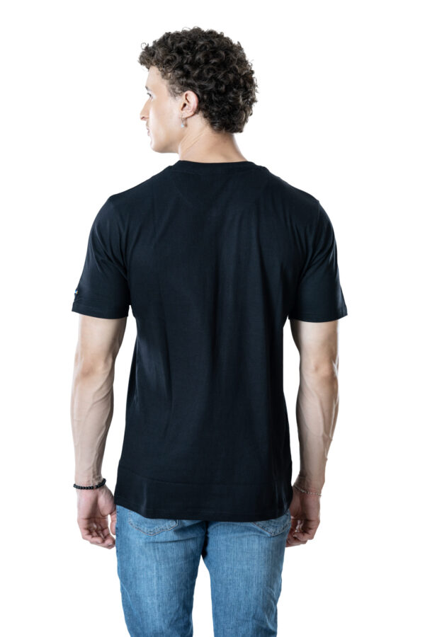 DF Basics Men's 100% Cotton Round Neck T-Shirt for Casual Comfort - Black - Image 3