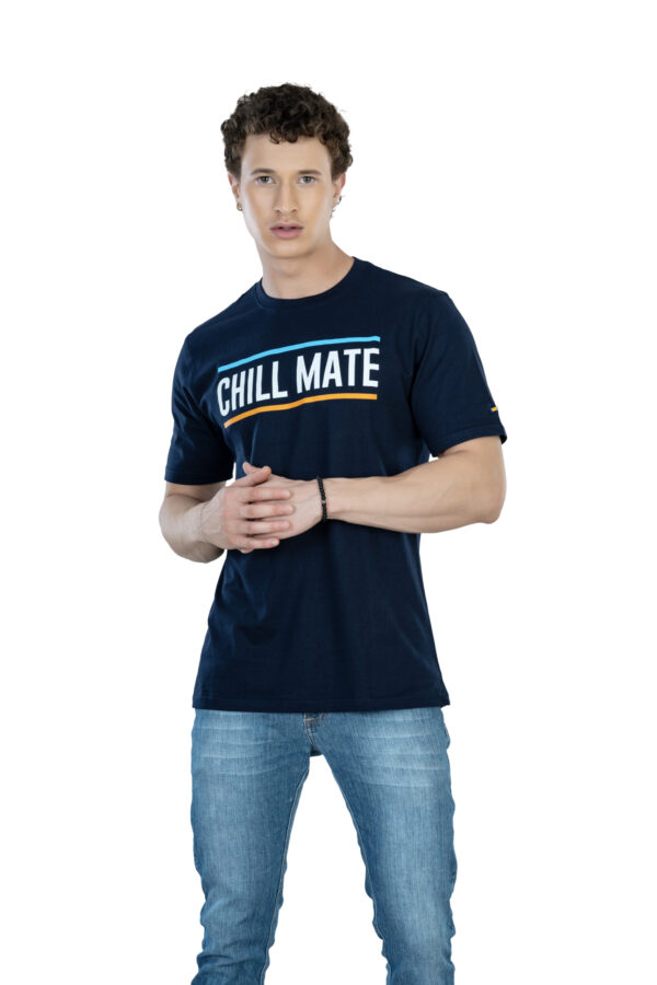 DF Basics Men's 100% Cotton Round Neck T-Shirt for Casual Comfort - Chill Mate - Image 3