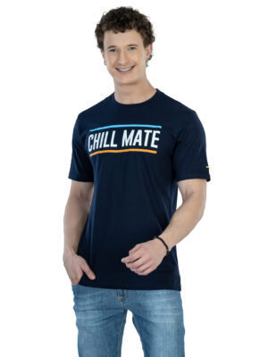 DF Basics Men's 100% Cotton Round Neck T-Shirt for Casual Comfort - Chill Mate