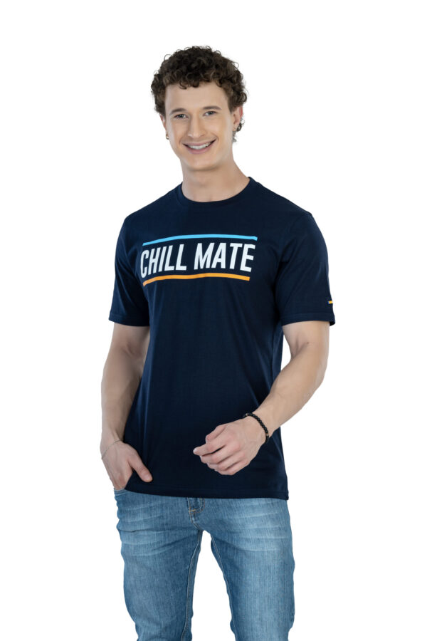 DF Basics Men's 100% Cotton Round Neck T-Shirt for Casual Comfort - Chill Mate