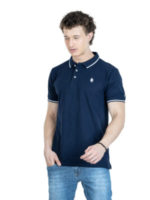 DF Classic Comfort Men's 100% Cotton Polo - Navy Blue