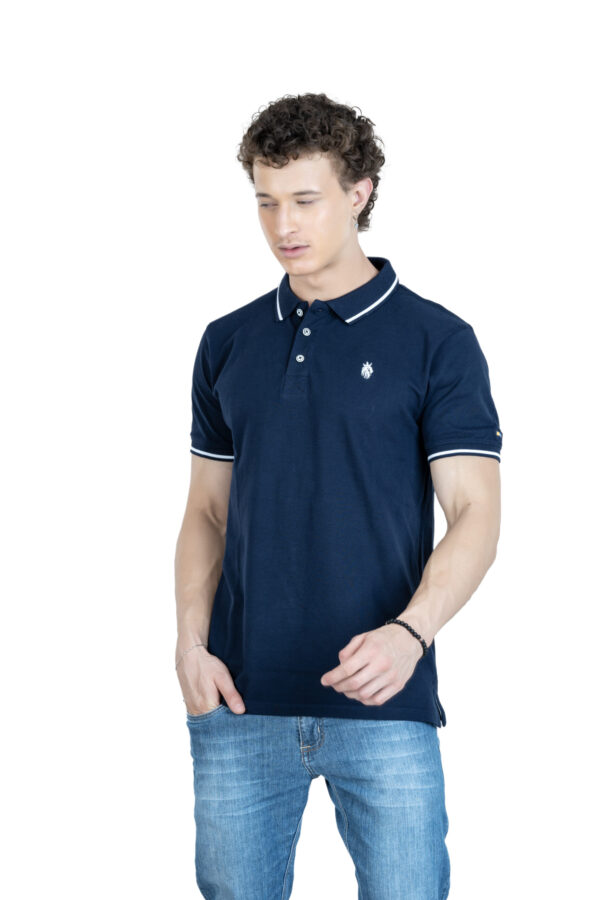 DF Classic Comfort Men's 100% Cotton Polo - Navy Blue