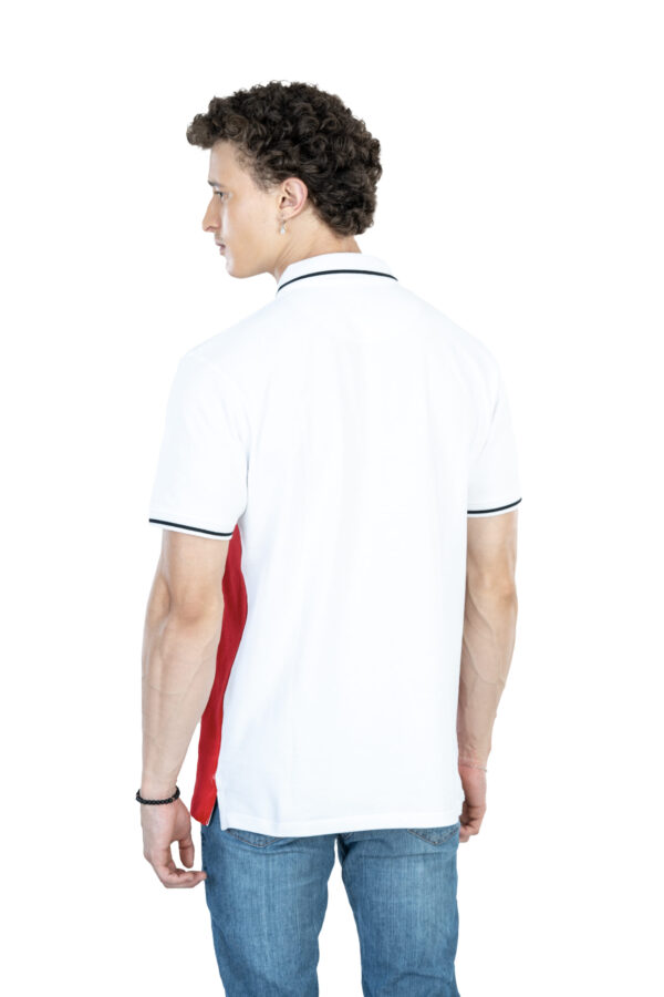 DF Classic Comfort Men's 100% Cotton Polo - Red white blue - Image 5