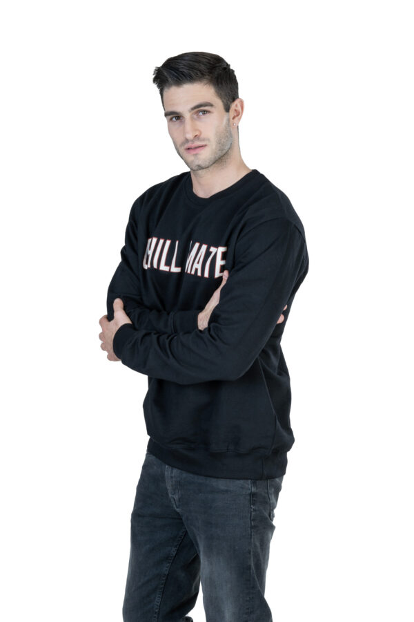 DF Cozy Comfort, Unisex Style 100% Cotton Sweatshirt for All-Day Relaxation - Black