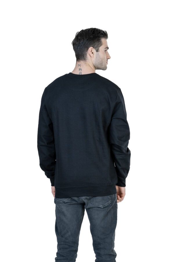 DF Cozy Comfort, Unisex Style 100% Cotton Sweatshirt for All-Day Relaxation - Black - Image 4