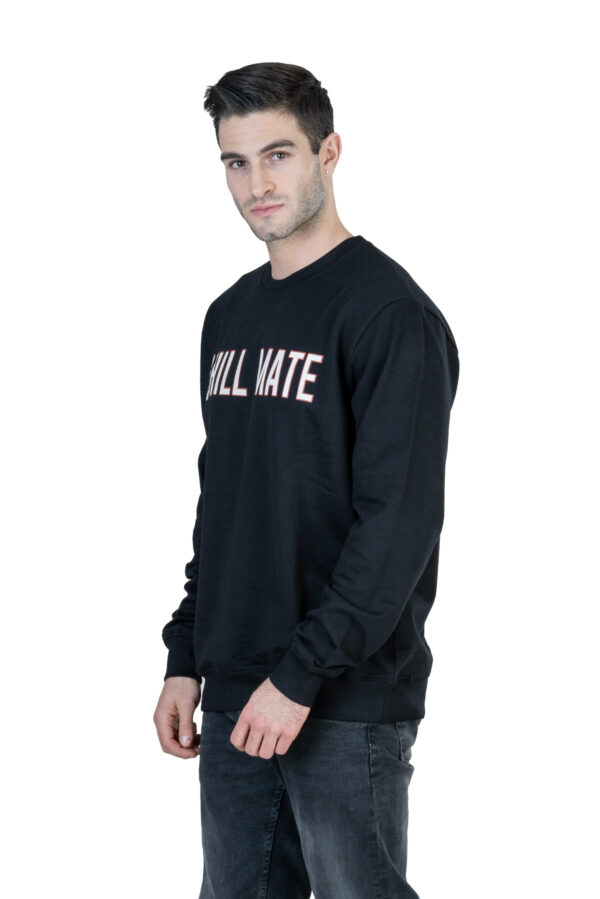 DF Cozy Comfort, Unisex Style 100% Cotton Sweatshirt for All-Day Relaxation - Black - Image 3