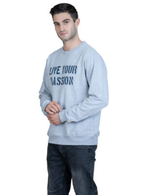 DF Cozy Comfort, Unisex Style 100% Cotton Sweatshirt for All-Day Relaxation - Lite Gray