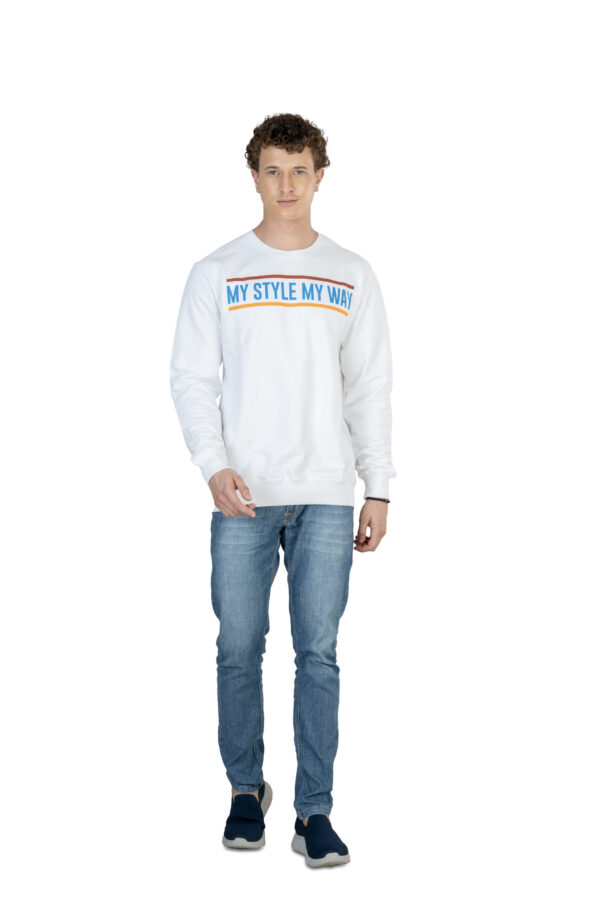 DF Cozy Comfort, Unisex Style 100% Cotton Sweatshirt for All-Day Relaxation - white - Image 4