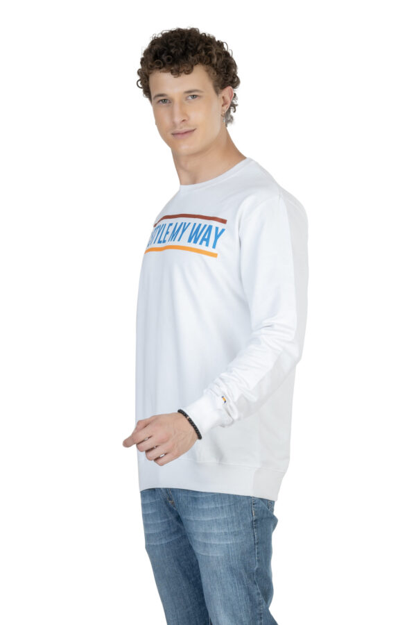DF Cozy Comfort, Unisex Style 100% Cotton Sweatshirt for All-Day Relaxation - white - Image 2