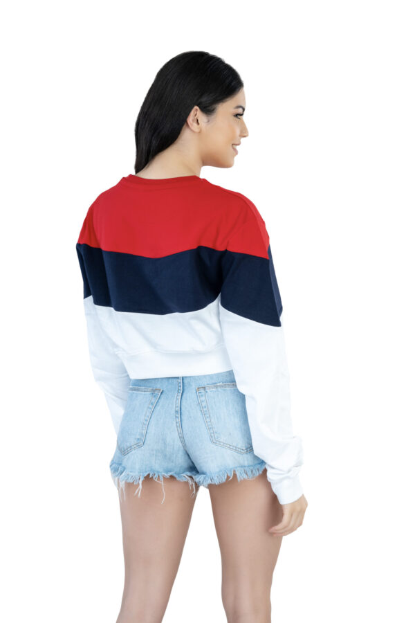 Seasonal Bliss Versatile Women's Crop Top – Cotton Comfort for Summer and Winter Chic - Red Blue white - Image 6