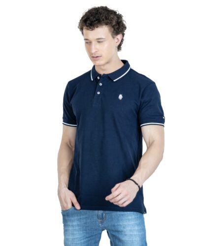 DF Classic Comfort Men's 100% Cotton Polo - Navy Blue (4)
