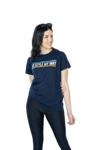 Effortless Elegance Women's 100% Cotton Round Neck T-Shirt for Casual Chic - Navy Blue (2)