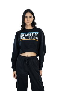 Seasonal Bliss Versatile Women's Crop Top – Cotton Comfort for Summer and Winter Chic - Black (3)